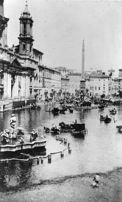 Piazza Navona, Rome, c.1865 by Italian Photographer